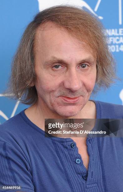 Michel Houellebecq attends 'Near Death Experience' photocall during the 71st Venice Film Festival on September 1, 2014 in Venice, Italy.