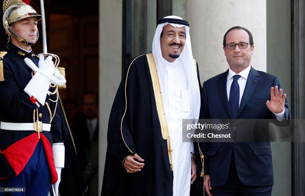 French President Francois Holland Receives Saudi Crown Prince Salman Bin Abdulaziz Al-Saud