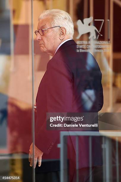 President of the Festival Paolo Baratta attends the 'Nymphomaniac: Volume 2 - Directors Cut' premiere during the 71st Venice Film Festival on...