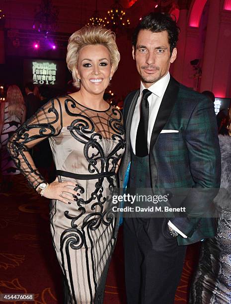 Event founder Tessa Hartmann and David Gandy arrive at the Scottish fashion invasion of London at the 9th annual Scottish Fashion Awards at 8...