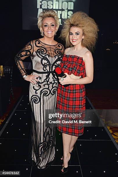 Event founder Tessa Hartmann and Tallia Storm arrive at the Scottish fashion invasion of London at the 9th annual Scottish Fashion Awards at 8...