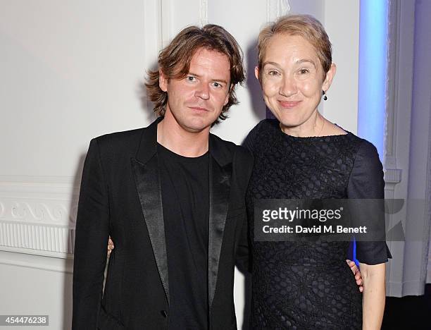 Christopher Kane and Justine Picardie arrive at the Scottish fashion invasion of London at the 9th annual Scottish Fashion Awards at 8 Northumberland...