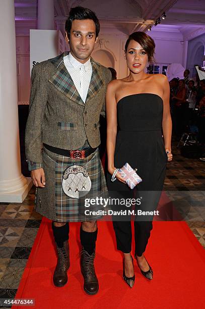 Atta Yaqub and Jean Johansson arrive at the Scottish fashion invasion of London at the 9th annual Scottish Fashion Awards at 8 Northumberland Avenue...