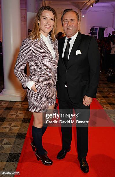 David Pine and guest arrive at the Scottish fashion invasion of London at the 9th annual Scottish Fashion Awards at 8 Northumberland Avenue on...
