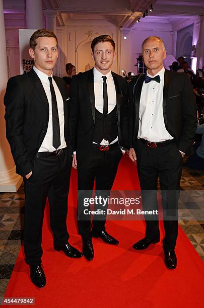 James Sutton, Christan MacLeod and John Paul arrive at the Scottish fashion invasion of London at the 9th annual Scottish Fashion Awards at 8...