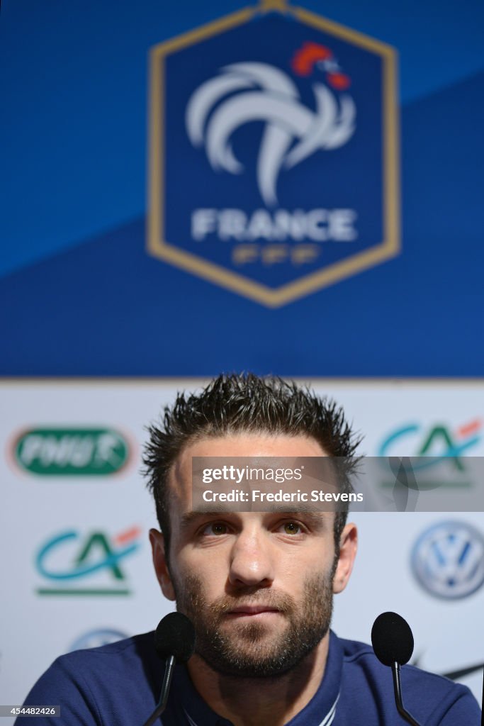 First Day of France's Soccer Team Training Before The Friendly Soccer Match Against Spain To Be Held on September 4th, 2014