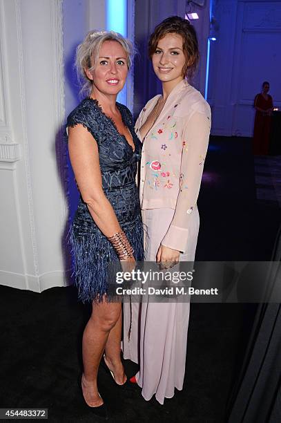 Tali Lennox and guest arrive at the Scottish fashion invasion of London at the 9th annual Scottish Fashion Awards at 8 Northumberland Avenue on...