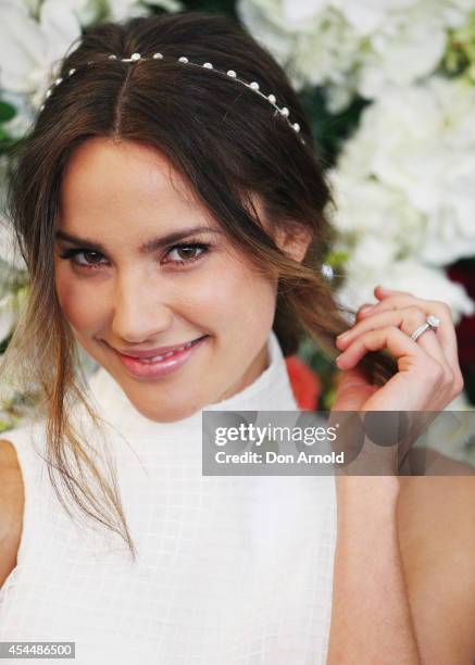 Rachael Finch poses at the launch the 2014 Sydney Spring Carnival at Royal Randwick Racecourse on September 2, 2014 in Sydney, Australia.