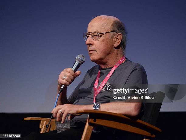 Co-founder of the Telluride Film Festival Tom Luddy moderates a Q&A after a screening of short films by Errol Morris at the 2014 Telluride Film...