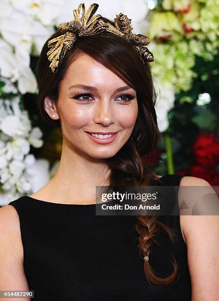 Ricki-Lee Coulter poses at the launch the 2014 Sydney Spring Carnival at Royal Randwick Racecourse on September 2, 2014 in Sydney, Australia.