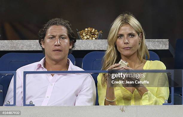 Heidi Klum and her boyfriend Vito Schnabel attend Day 8 of the 2014 US Open at USTA Billie Jean King National Tennis Center on September 1, 2014 in...