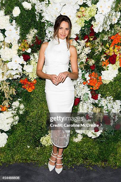 Rachael Finch poses at the launch of the 2014 Sydney Spring Carnival at Royal Randwick Racecourse on September 2, 2014 in Sydney, Australia.