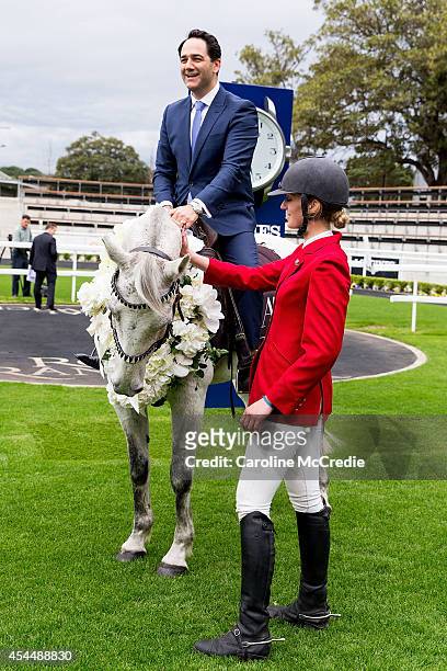 Michael "Wippa" Wipfli poses at the launch of the 2014 Sydney Spring Carnival at Royal Randwick Racecourse on September 2, 2014 in Sydney, Australia.