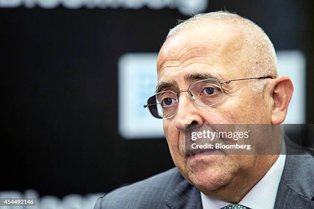 Jamil El Jaroudi, chief executive officer of Nizwa Bank SAOG, speaks during a Bloomberg Television interview at the Global Islamic Finance Forum in...