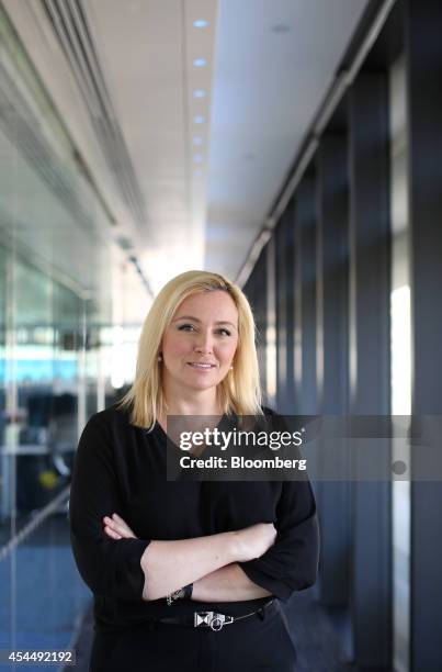 Christy Wyatt, chief executive officer of Good Technology Inc., poses for a photograph following a Bloomberg Television interview in London, U.K., on...