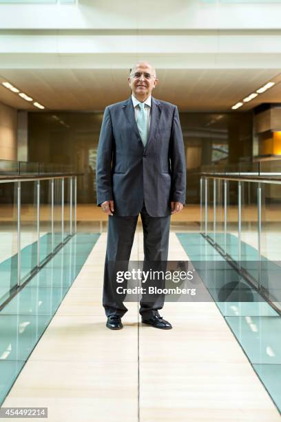 Jamil El Jaroudi, chief executive officer of Nizwa Bank SAOG, stands for a photograph after a Bloomberg Television interview at the Global Islamic...