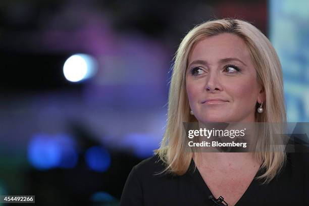 Christy Wyatt, chief executive officer of Good Technology Inc., pauses during a Bloomberg Television interview in London, U.K., on Tuesday, Sept. 2,...