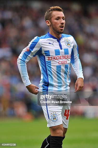 Oliver Norwood of Huddersfield during Sky Bet Championship match between Huddersfield Town and Charlton Athletic at Galpharm Stadium on August 23,...