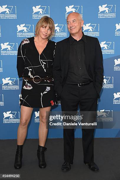 Editor Cristina Sardo and Director Davide Ferrario attend the 'La Zuppa Del Demonio' photocall during the 71st Venice Film Festival on September 2,...