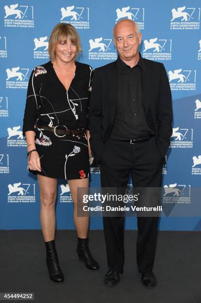 Editor Cristina Sardo and Director Davide Ferrario attend the 'La Zuppa Del Demonio' photocall during the 71st Venice Film Festival on September 2,...