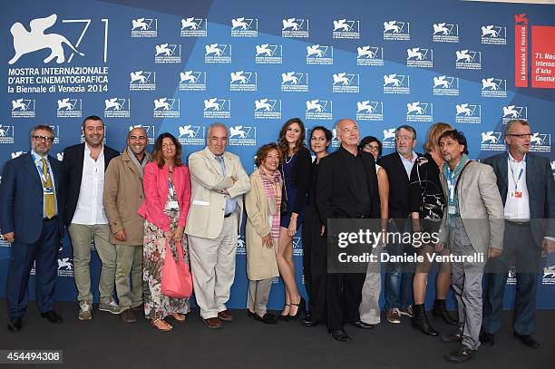 Screenwriter Giorgio Mastrorocco, Sergio Toffetti Director Davide Ferrario and guests attend the 'La Zuppa Del Demonio' photocall during the 71st...