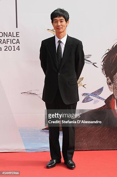 Actor Ryo Kase attends the 'Hill Of Freedom' premiere during the 71st Venice Film Festival on September 2, 2014 in Venice, Italy.