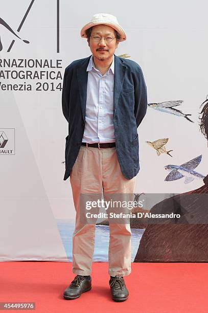 Director Hong Sangsoo attends the 'Hill Of Freedom' - Premiere during the 71st Venice Film Festival on September 2, 2014 in Venice, Italy.