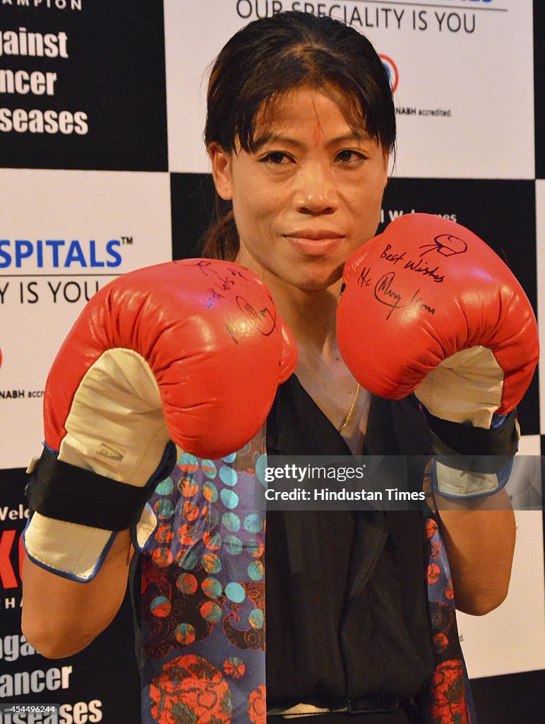 MC Mary Kom At Launch Of Women Cancer And Cardiac Awareness Campaign