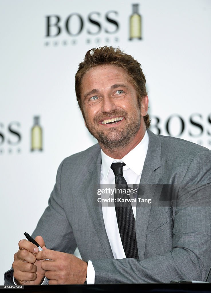 Gerard Butler Is Unveiled As The New Face Of BOSS BOTTLED