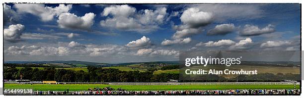 Andrea Atzeni riding Johnny B Goode win The Financial Services Expo Nursery Stakes at Goodwood racecourse on September 02, 2014 in Chichester,...