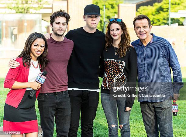 Co-host of 'Good Day' Philadelphia Alex Holley, actors Will Poulter, Dylan O'Brien, Kaya Scodelario and Co-host of 'Good Day' Philadelphia Mike...