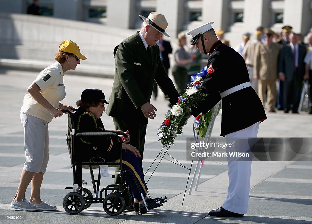 National World War II Memorial Marks 70th Anniversary Of George H.W. Bush 46th Combat Mission