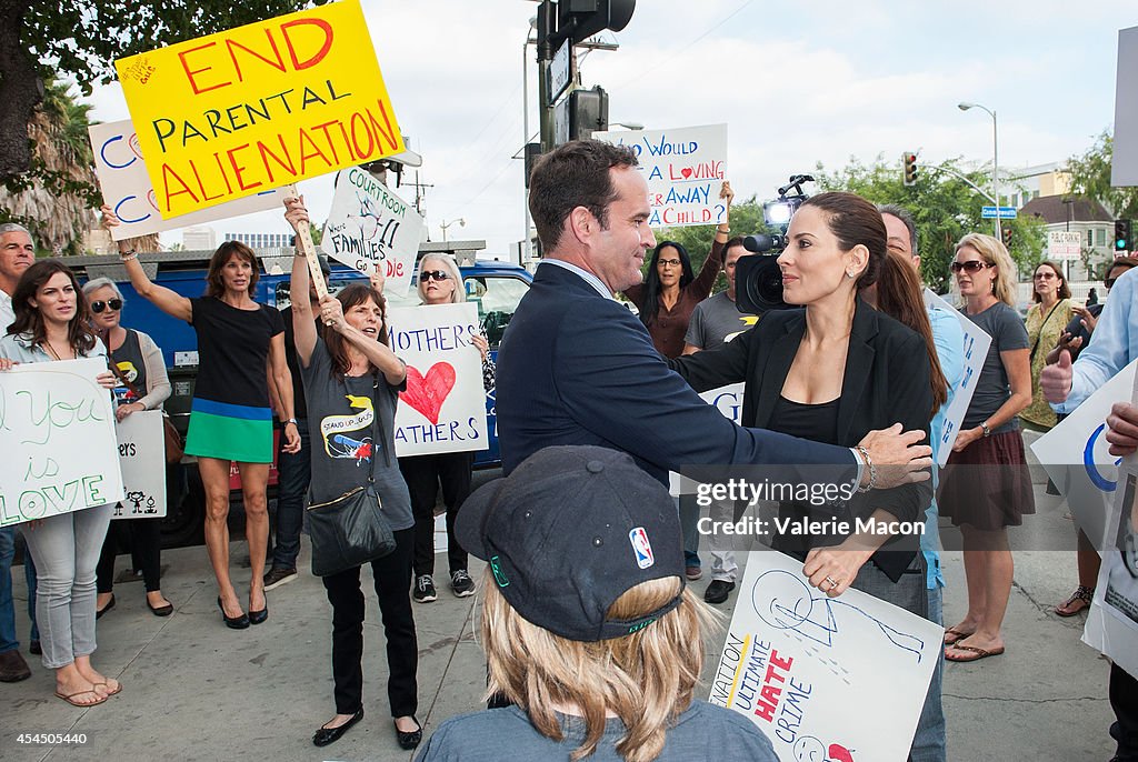 Jason Patric Holds A press Conference Outside Court