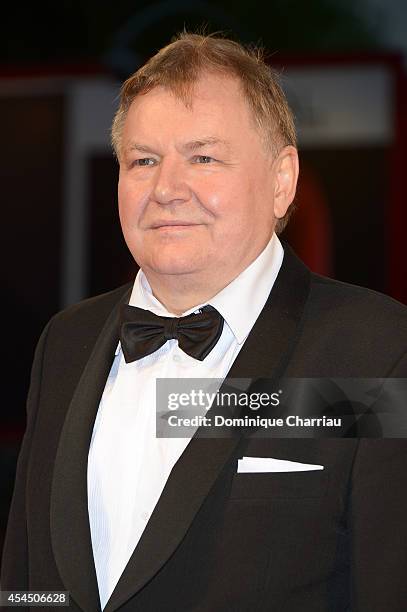 Actor Holger Andersson attends the 'A Pigeon Sat On A Branch Reflecting On Existence' premiere during the 71st Venice Film Festival at Sala Grande on...