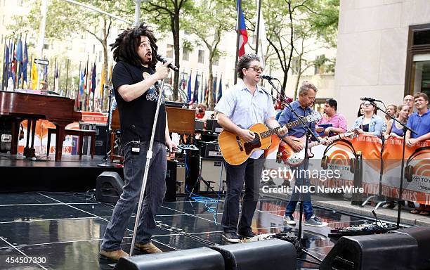 Adam Duritz, David Immergluck and David Bryson of the The Counting Crows appear on NBC News' "Today" show --