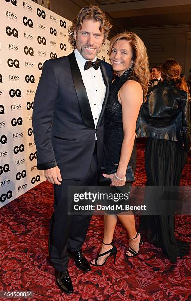 John Bishop and wife Melanie Bishop attend the GQ Men Of The Year awards in association with Hugo Boss at The Royal Opera House on September 2, 2014...