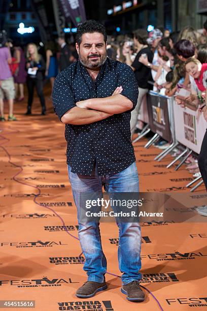 Jalis de la Serna attends "Vivo Cantando" premiere at the Principal Theater during the FesTVal 2014 day two on September 2, 2014 in Vitoria-Gasteiz,...