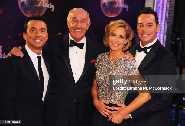 Bruno Tonioli, Len Goodman, Darcey Bussell and Craig Revel Horwood attend the red carpet launch for "Strictly Come Dancing" 2014 at Elstree Studios...