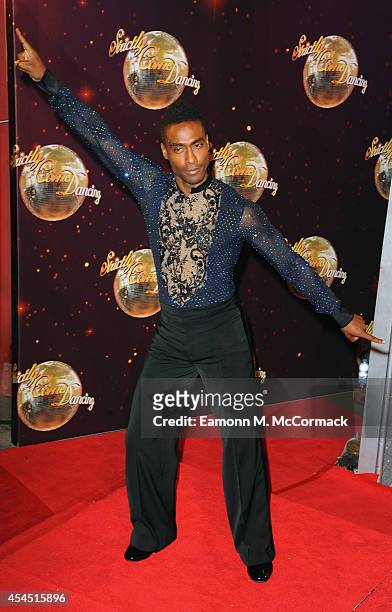 Simon Webbe attends the red carpet launch for "Strictly Come Dancing" 2014 at Elstree Studios on September 2, 2014 in Borehamwood, England.