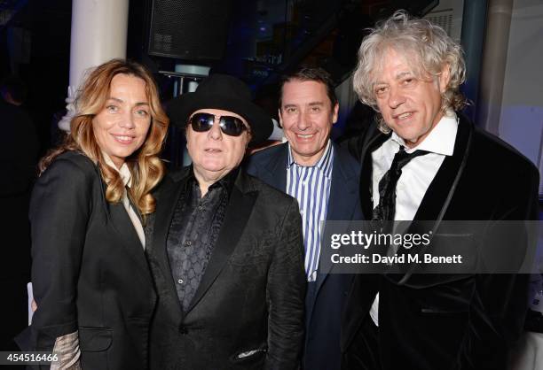 Jeanne Marine, Van Morrison, Jools Holland and Sir Bob Geldof attend an after party following the GQ Men Of The Year awards in association with Hugo...