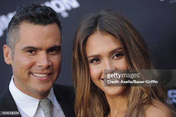 Actress Jessica Alba and Cash Warren arrive at the Los Angeles premiere of 'Sin City: A Dame To Kill For' at TCL Chinese Theatre on August 19, 2014...