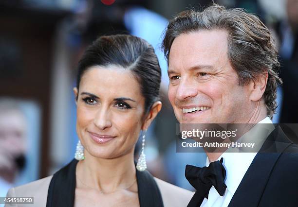 Colin Firth and Livia Firth attend the GQ Men of the Year awards at The Royal Opera House on September 2, 2014 in London, England.