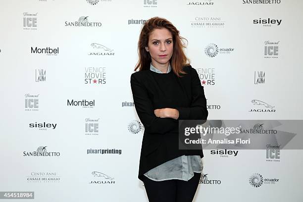 Isabella Ragonese attends the "Il Giovane Favoloso" photocall at Villa Laguna on September 2, 2014 in Venice, Italy.