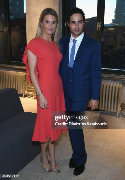 Lady Kinvara Balfour and designer Zac Posen attend AOL's Build Speaker Series Presents: Zac Posen at AOL Studios In New York on September 2, 2014 in...