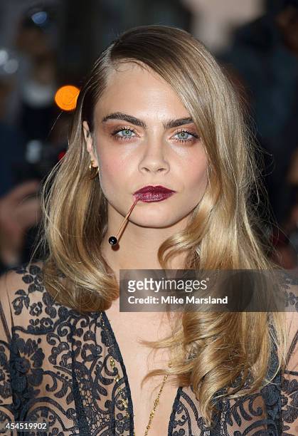 Cara Delevingne attends the GQ Men of the Year awards at The Royal Opera House on September 2, 2014 in London, England.