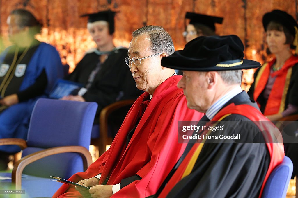 University Of Auckland Awards UN Secretary General, Ban-Ki Moon, Honorary Doctorate