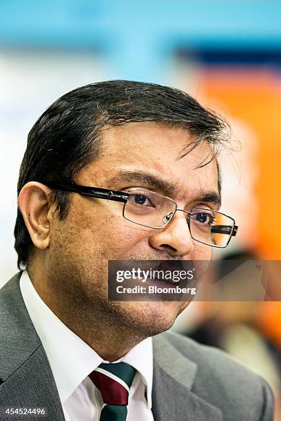 Badlisyah Abdul Ghani, chief executive officer of CIMB Islamic Banking Bhd., speaks during a Bloomberg Television interview at the Global Islamic...