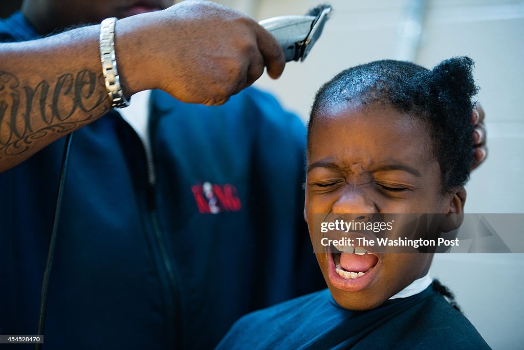 ALEXANDRIA, VA - AUGUST 26: Makale Honesty, 8, of Alexandria,