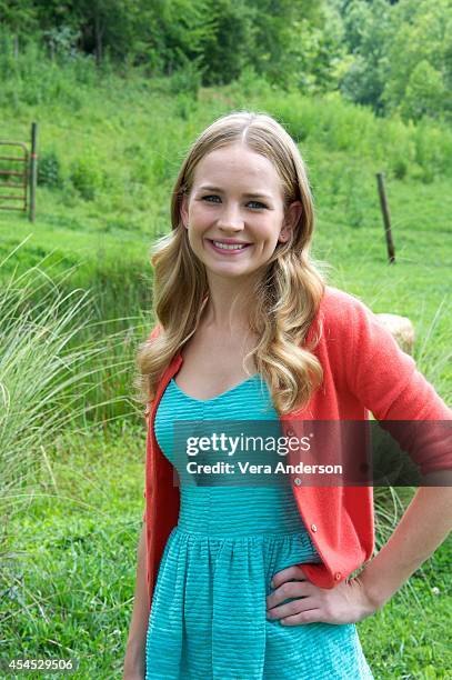 Britt Robertson at "The Longest Ride" set visit on August 12, 2014 in Winston Salem, North Carolina.