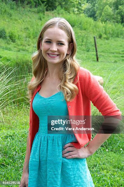 Britt Robertson at "The Longest Ride" set visit on August 12, 2014 in Winston Salem, North Carolina.